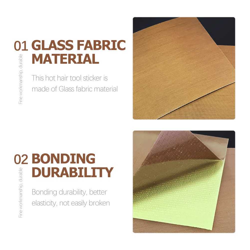 10pcs Insulated Hair Straightener Sticker Flat Iron Decal Mini Styling Tools Ceramic Fiberglass Cloth Heat Protection Salon UseT251122