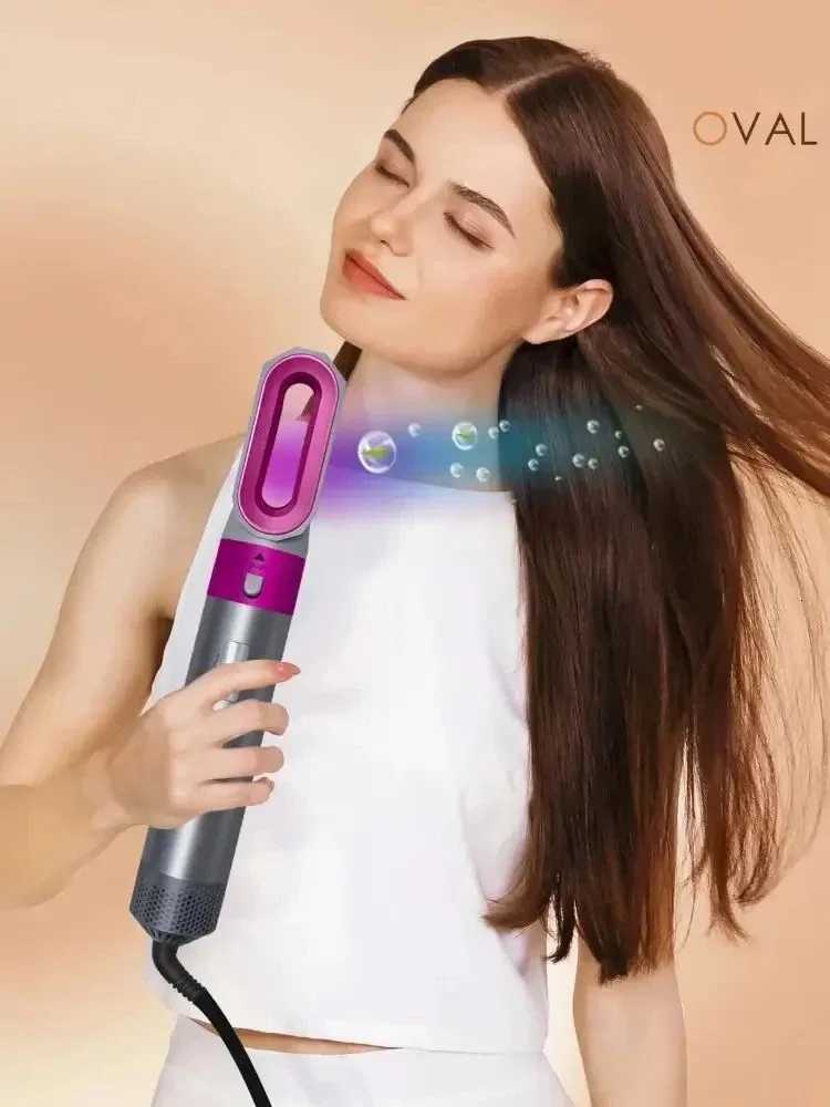Hot Air Brush 5 in 1 Hair Dryer Set Straightener Curler Styler Comb Travel-Friendly Ionic Blow Dryer Brush hair straightenerT251122
