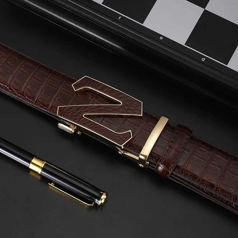 New Mens Belt Automatic Genuine Leather Luxury Belt of Men Male Metal Automatic Buckle Designer High Quality Waist Belt J251122