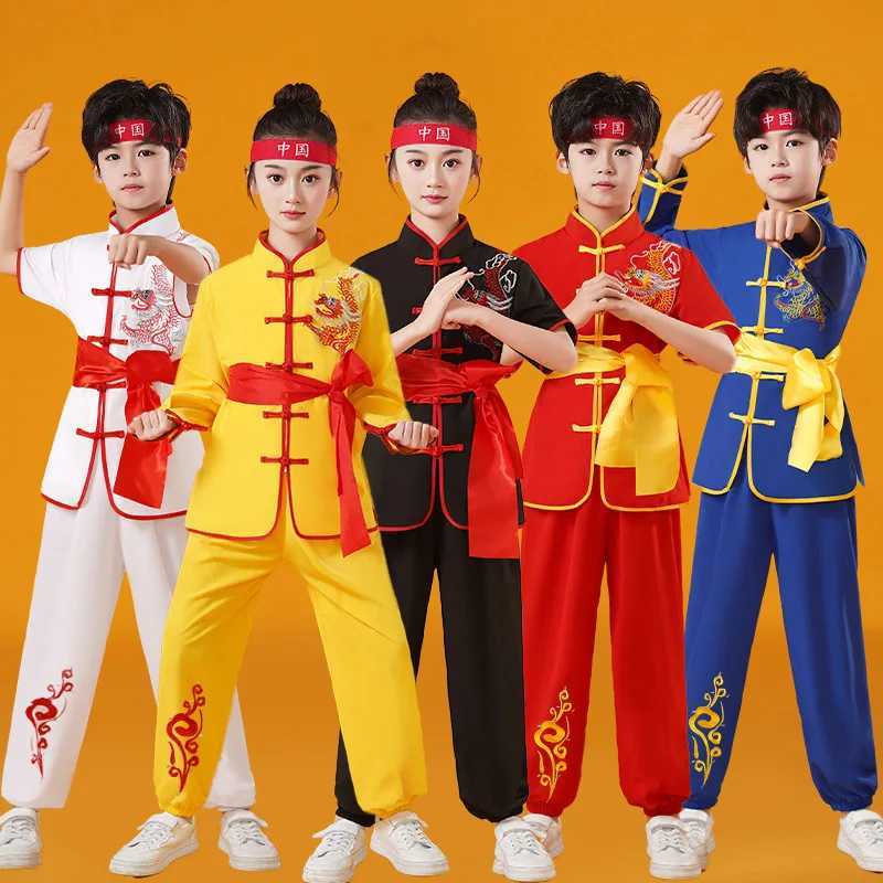 Childrens Sets Kung Fu Baby Performance Costumes Kids Outfit Chinese Cosplay Tai Chi Suit Boys Martial Arts Wushu Girls Clothes W250422