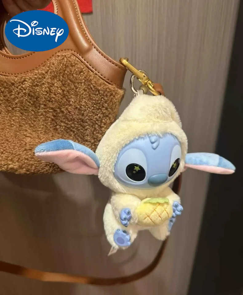 Disney In Stock Lilo Stitch Bedtime Eating Cute Vinyl Plush Doll Series Blind Box Desktop Decoration Mystery Box Gift Z250422