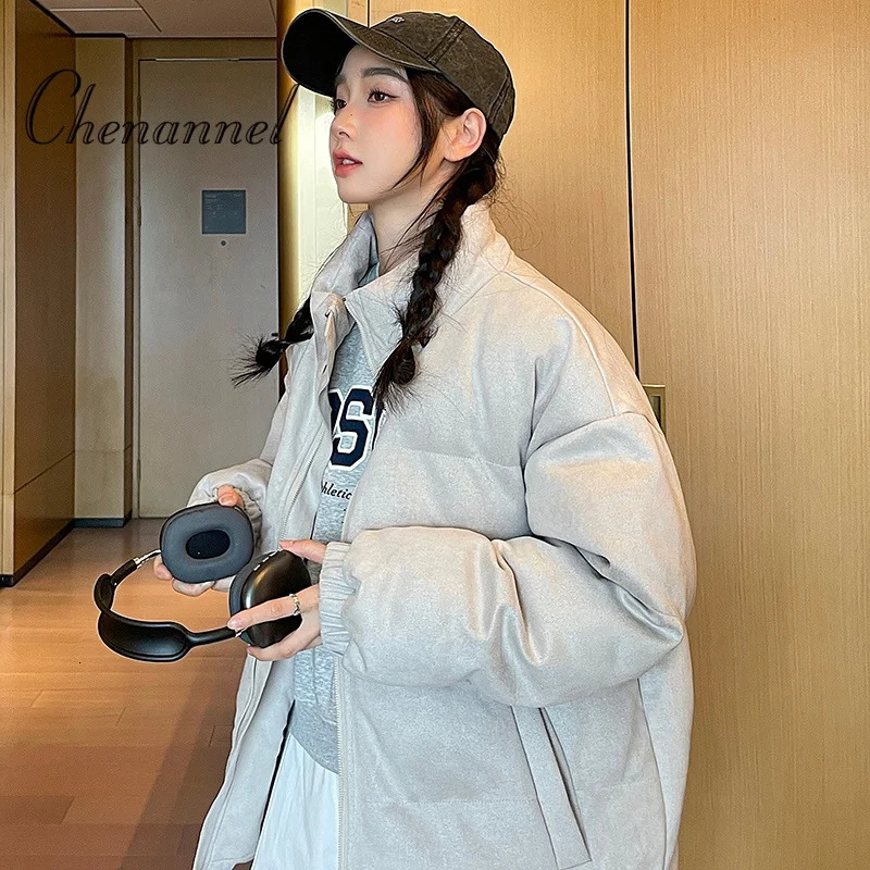 Winter American trendy thick and warm cotton padded jacket loose cool down 251110