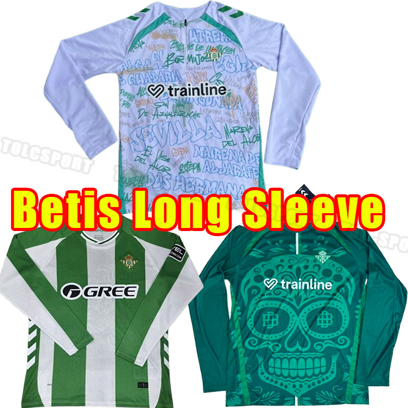 Long sleeve 25 26 Real Betis Soccer Jerseys JUANMI B.IGLESIAS 2025 2026 JOAQUIN CANALES FEKIR Football Shirt ALEX MORENO WILLIAN J. adult away third training