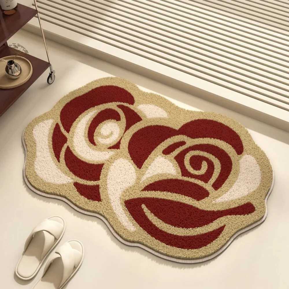 VIKAMA luxury Modern Minimalist Floral Living Room Rug Contrasting Colour Artistic Design Floor Mat Ins-Style Home Decor RugM251122