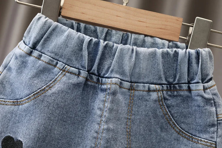 Childrens jeans pants spring autumn childrens casual loose Trouser girls baby clothing 250414z