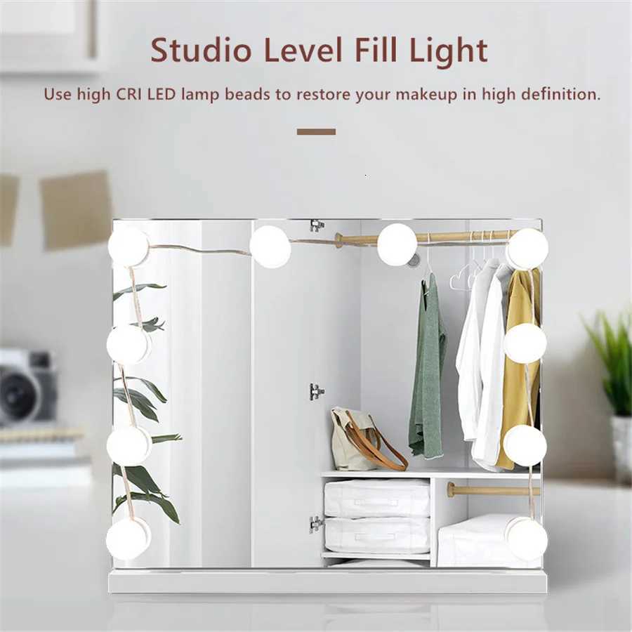 Dimmable Vanity Lights USB 3 Colors Makeup Mirror Light Beauty Fill Light LED Mirror Front Wall Lamp for Bathroom Dressing Table M251122