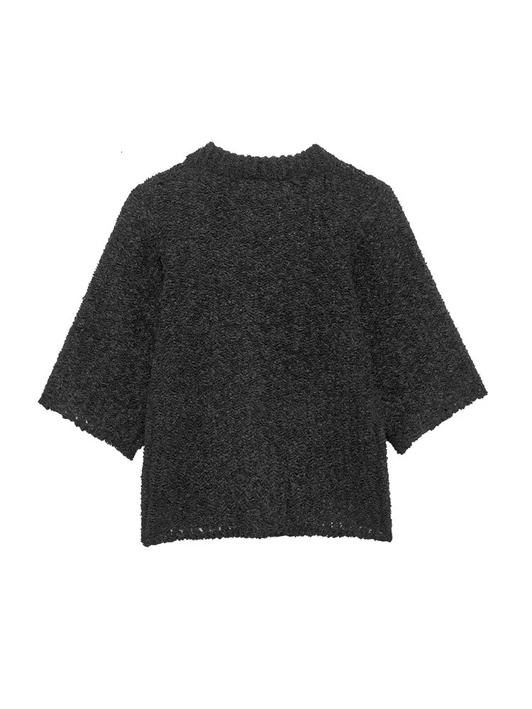 2025 Womens Cutting Sweater Fashion Bow Long Sleeve Pullover Casual Knitted Top 250420m
