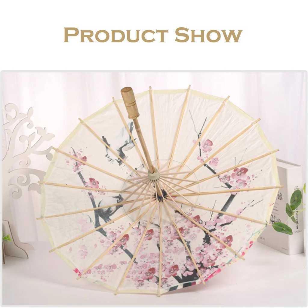 Bamboo Oiled Paper Umbrella Japanese Women Decorative Ancient Umbrella for Costumes Photography Prop Party Performance UmbrellaM251122