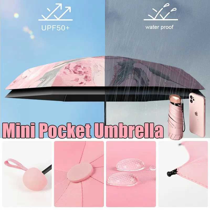Anti-UV Windproof Capsule Umbrella - Lightweight Folding Sunscreen Parasol Portable Outdoor Travel GearM251122