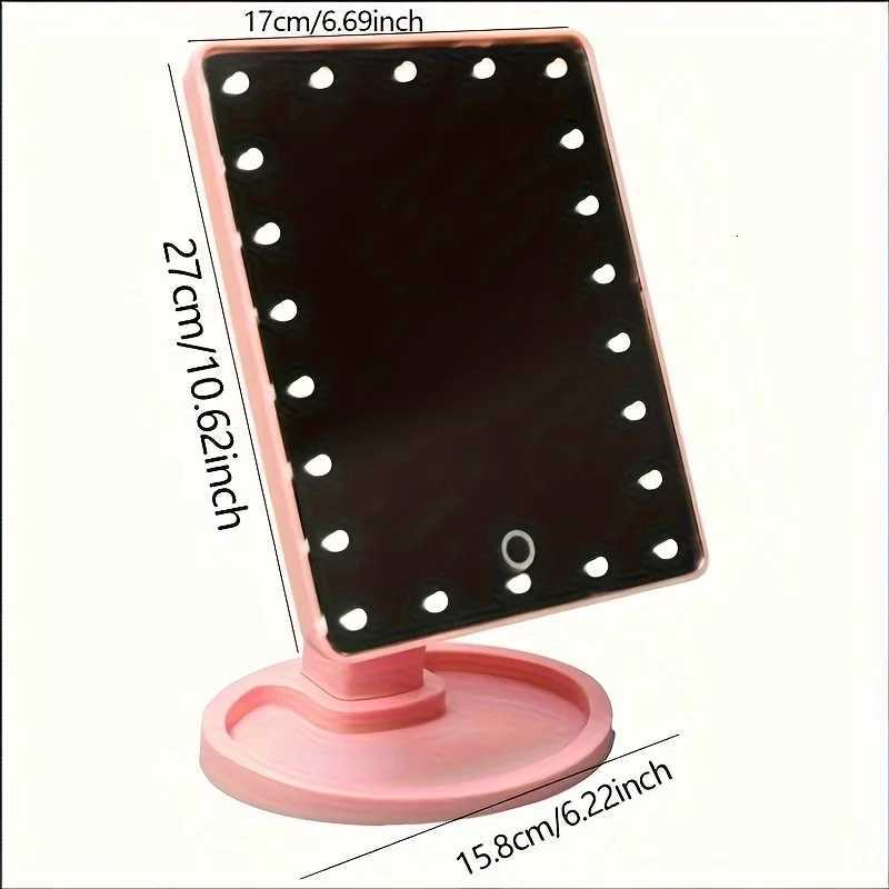 1PC Touchscreen Makeup Mirror - Adjustable Desk Vanity Mirror with LED Lights for Perfect Makeup Application M251122