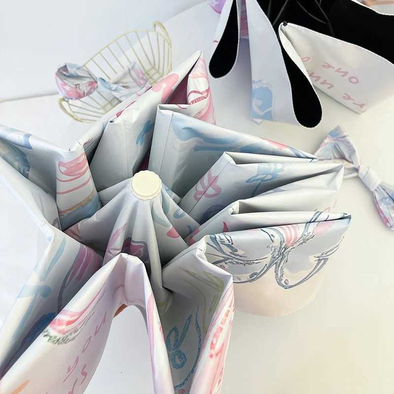 Butterfly Pattern Umbrella for Both Rain and Sun Protection UV Resistant Automatic Sunshade Compact and Portable SunshadeM251122