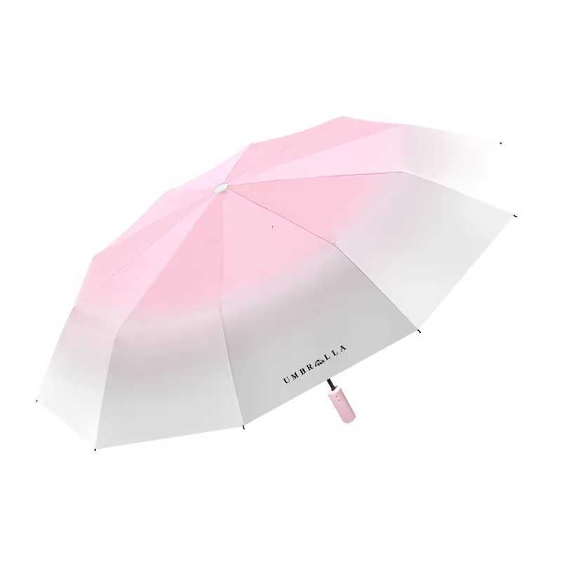 20 Bone Automatic Gradient Color Umbrella for Men Women Large 3 Fold WindproofWaterproof Sunshade Sun UV Protection UmbrellasM251122