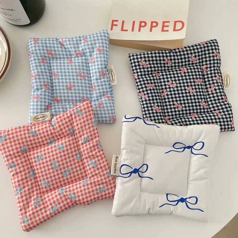Lattice Series Multi-color Square Korean Cotton Coasters Fresh Table Cloth Heat Insulation Mat Coffee Cup Placemat Table Decor C251122