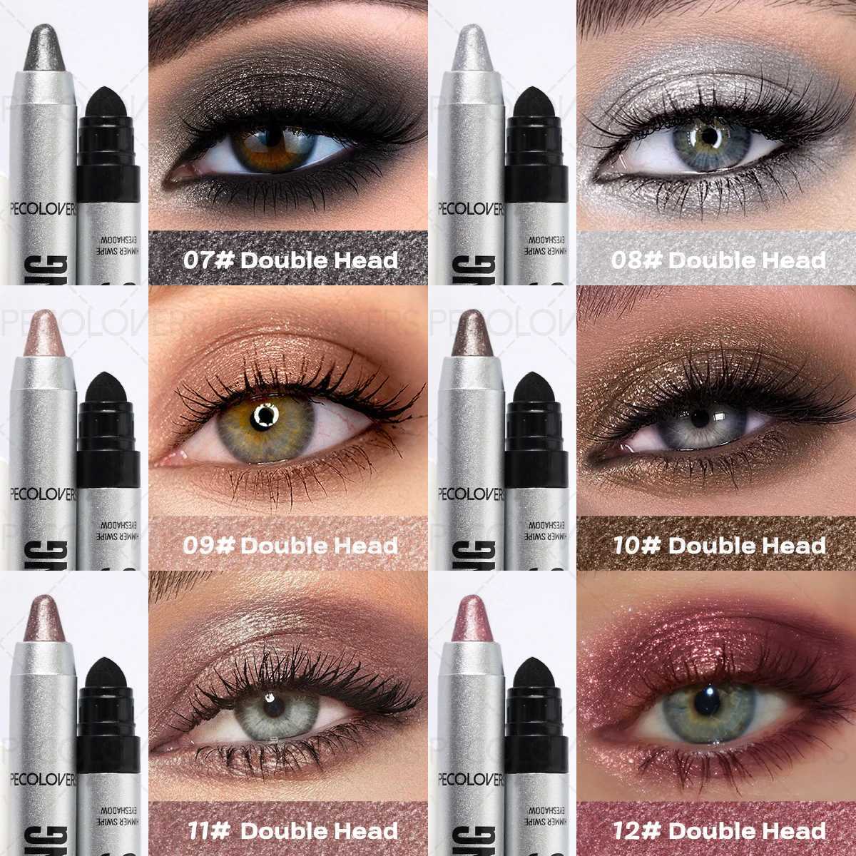 1 Pc Colorful Double-head Eyeshadow Stick High Color Rendering Shiny Bold Makeup Eyeshadow Pen Party Halloween MakeupT251122