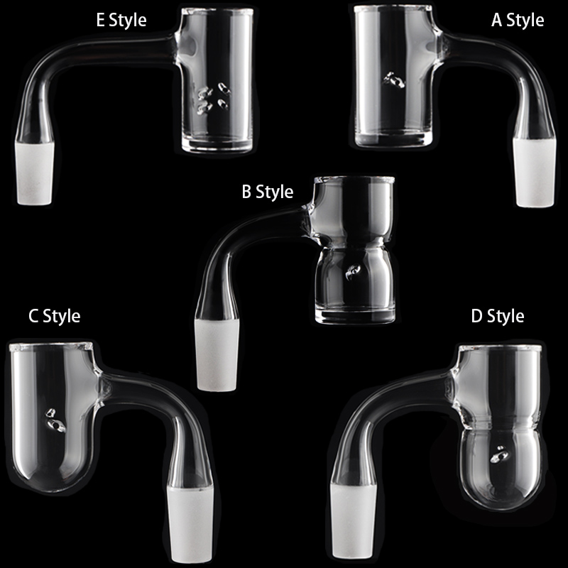 Beracky Premium Auto Spinner Full Weld Round Bottom Quartz Banger 10mm 14mm 18mm Male Female 45/90 Beveled Edge Clear Bottom Nails For Glass Water Bongs Dab Rigs