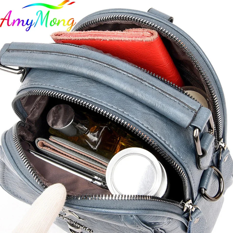 Women Fashion Backpack Purses n Multifunction Travel Bag for Female Ladies Soft PU Leather Hand and Shoulder 251111