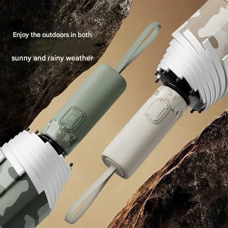 Fully Automatic Camouflage Umbrella for Men Enlarged Thickened Reinforced Large Size Wind-resistant Foldable Business UmbrellaM251122