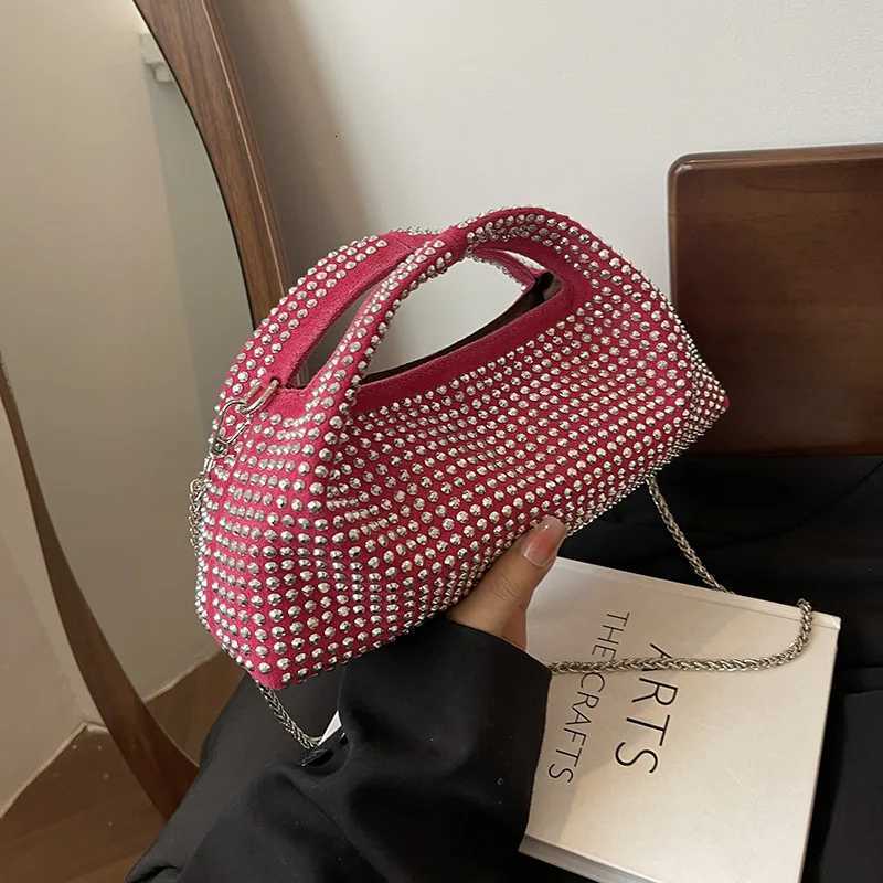 Shiny Crystal Clutch purse bucket Shoulder bag rhinestone Handmade purses and handbags luxury Designer Evening clutch Bag Purse K251121