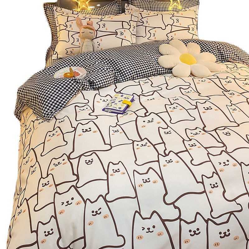 Antarctica four piece quilt cover bed sheet dormitory supplies three piece for two S25422