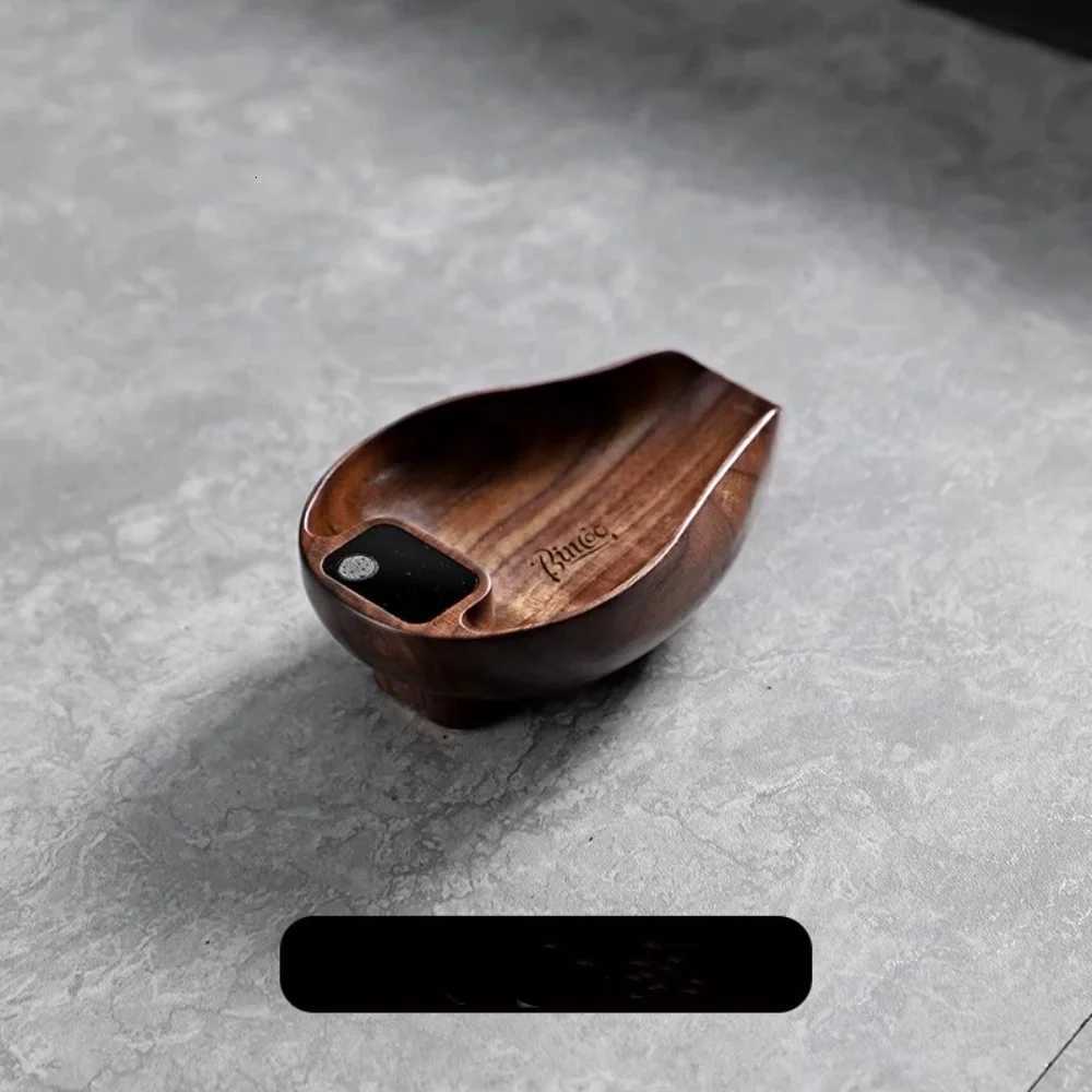 Wooden Walnut Color Tea Coffee Espresso Scale Weigh Digital Coffee Scale with Timer 01g 001oz Resolution 03 to 200g RechargeM251122