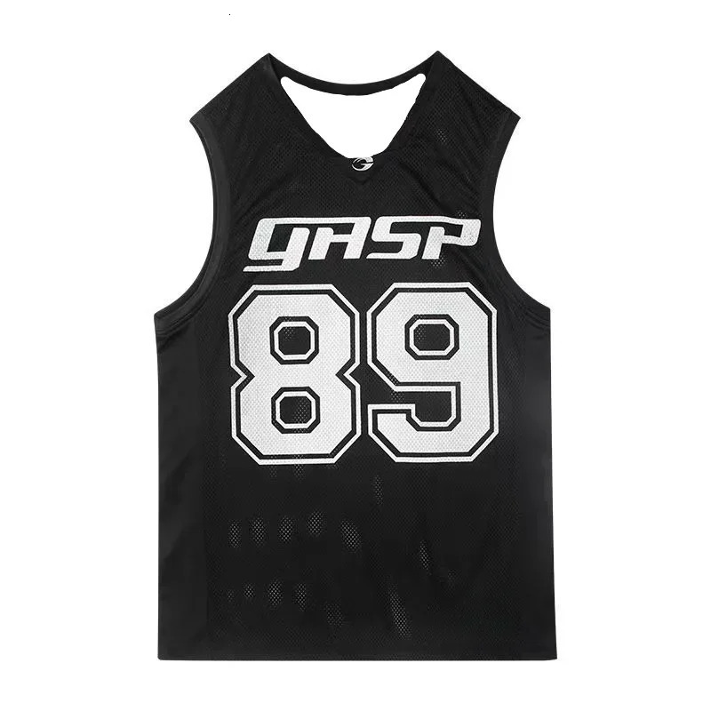 2025 GASP Muscle Fitness Short Sleeved Men Basketball Vest American 3D Print Quick Drying Breathable Sports Waistcoat Summer 250421