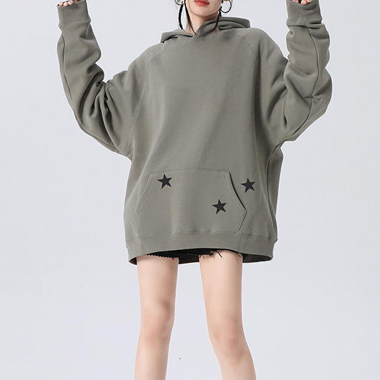 Designer raglan sleeves, American retro autumn hoodie, women's loose hooded couple jacket, autumn and winter with fleece