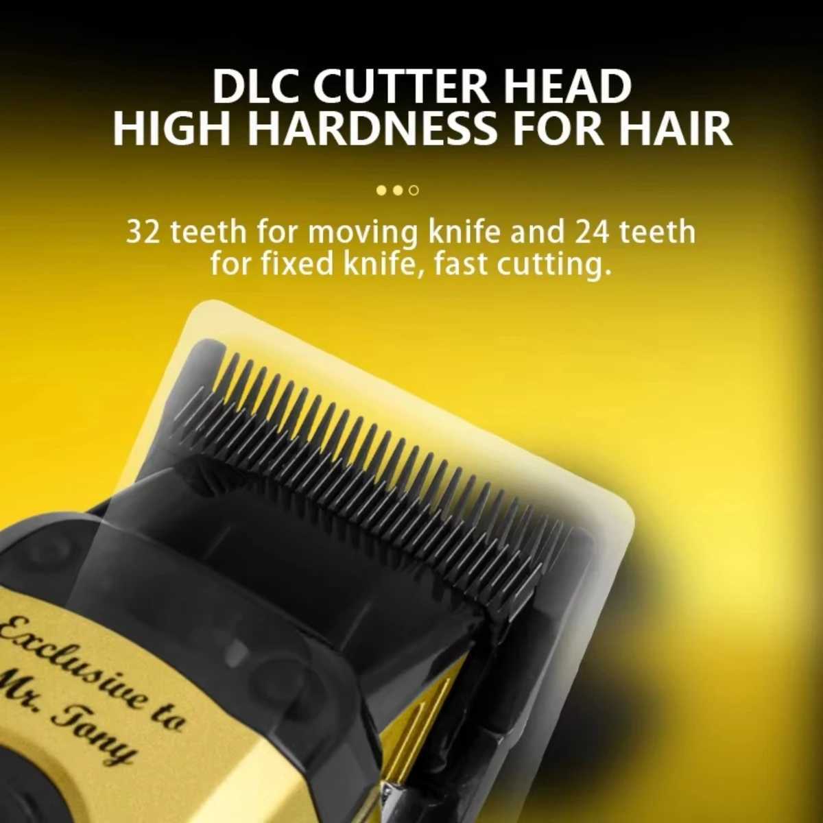 Kemei Professional 500 RPM Barber Rechargeable Trimmer Brushless Motor Mens Hair Clipper KM-90-4 W250422