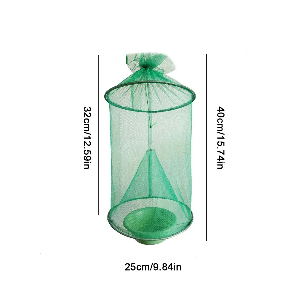 Hanging fly net trap foldable insect pest practical outdoor courtyard garden control tool 250422