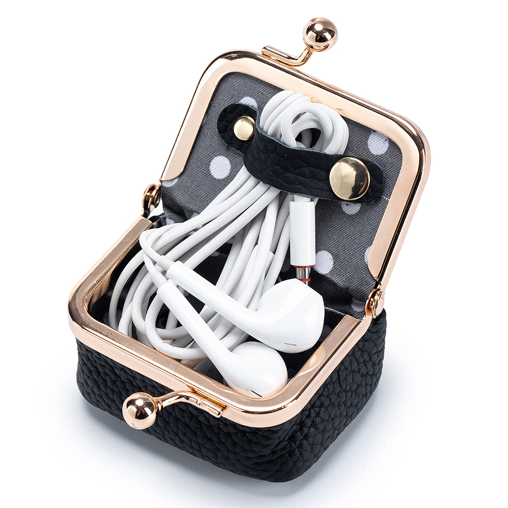 Casual Solid Color Small Wallets Kiss Lock Mini Storage Bag Genuine Leather Coin Purse Free shipping