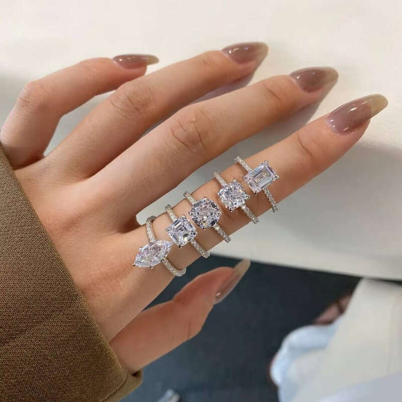 IGI Certified Genuine E/VS1 Silver Cushion Cut Engagement Lab Grown Diamond Ring