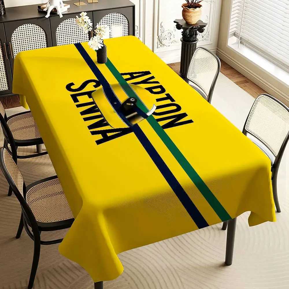 A-Ayrton S-Senna Rectangle Tablecloths Printed Table Cloth For Farmhouse Holiday Wedding Party Dining Table Decor C251122