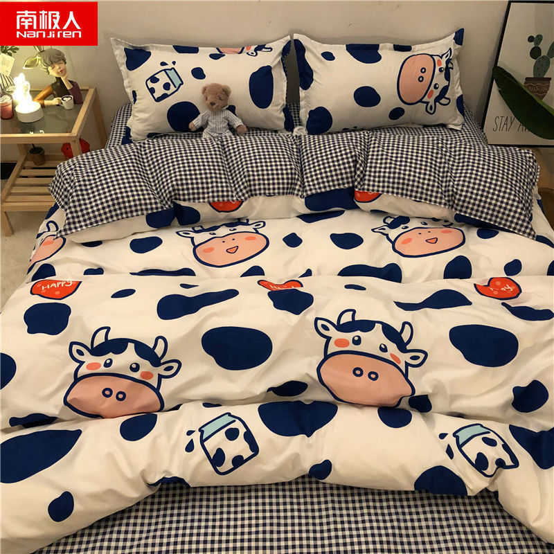 Antarctica four piece quilt cover bed sheet dormitory supplies three piece for two S25422