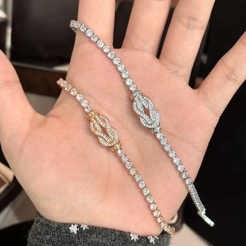 Bracelet Luxury Horseshoe Bracelets - Ultra Shiny Diamond Texture, Simple Row Design, Trendy Fashion Jewelry Gift Z260313