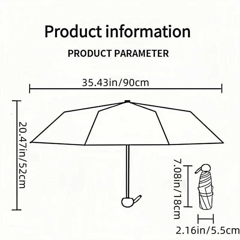 Mini Portable Folding Sun Umbrella for Women UV Protection Lightweight Compact Dual Purpose Sunny/Windy ConditionM251122