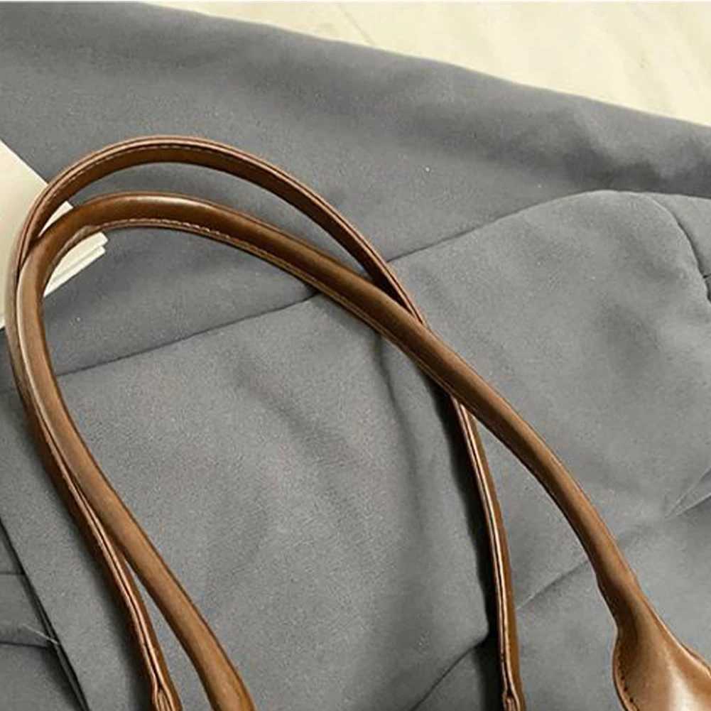 Women Leather Retro Shoulder Bag Zipper Closure Casual Purse Tote Handbag Shoulder Tote Handbag Trendy Purse Bag for Work TravelT251122