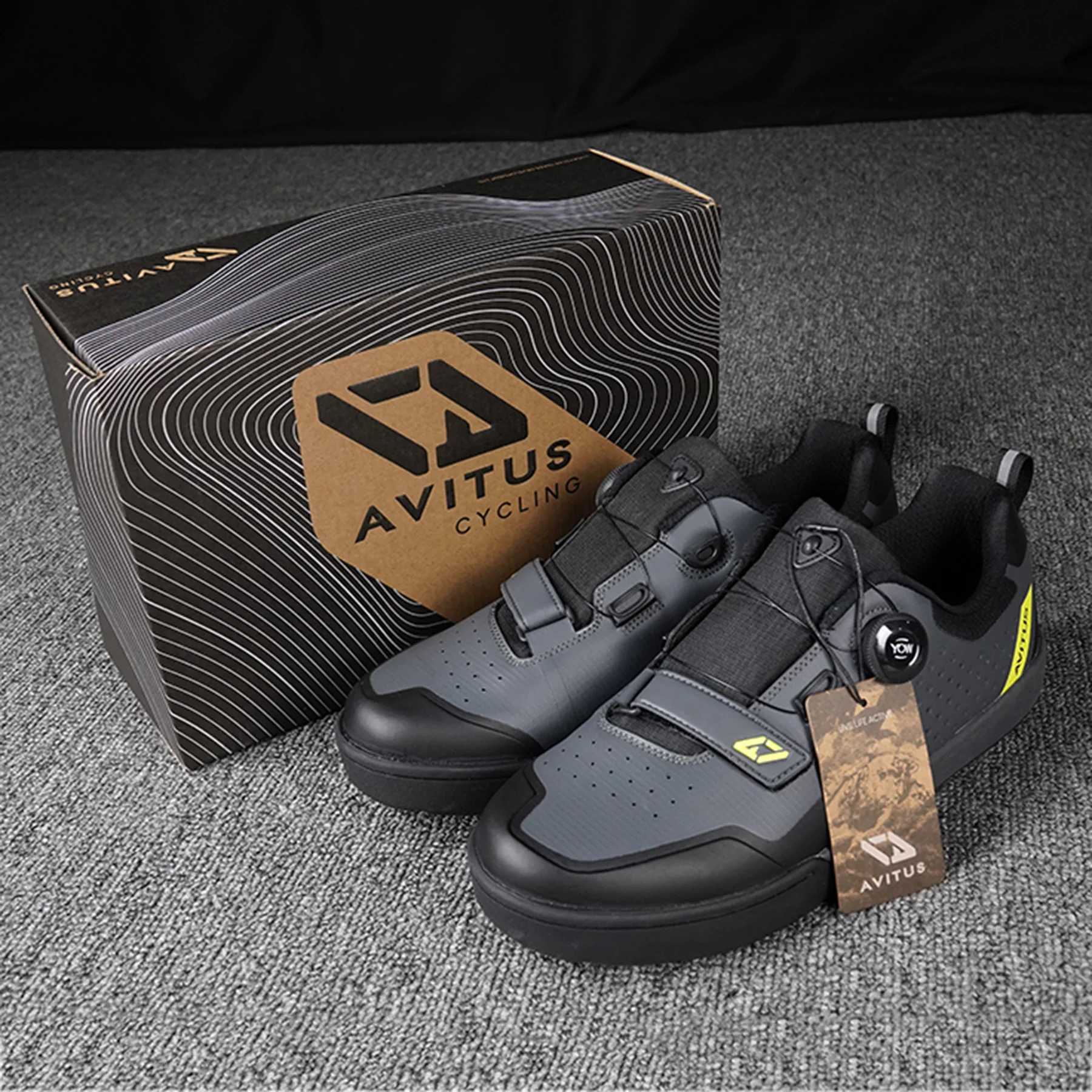 AVITUS mens MTB shoes with 2-bolt SPD Cleats rubber sole suitable for downhill Enduro gravel mountain bike shoes Y250421