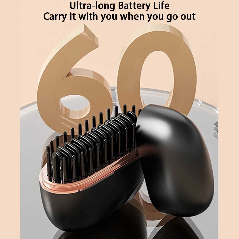 Wireless Charging Hair Comb Professional Straightening Hairdressing Tool For Home Use Long Hair Styling Volumizing DeviceT251122