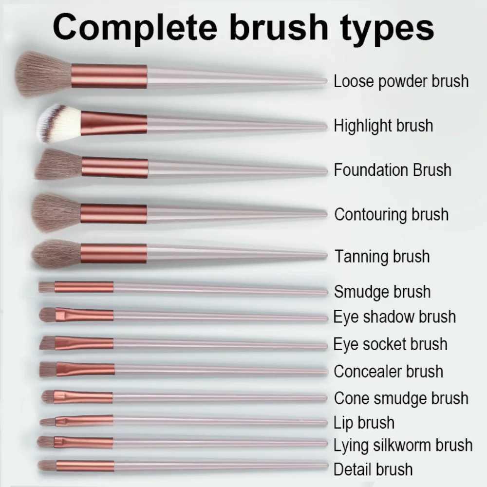 13Pcs Makeup Brush Set Make Up Concealer Brush Blush Powder Brush Eye Shadow Highlighter Foundation Brush Cosmetic Beauty Tools C251122