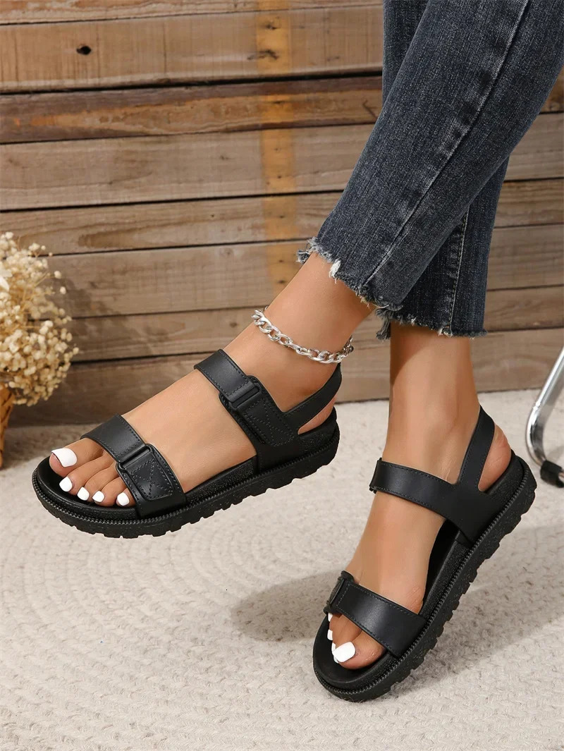 Summer Fashionable Comfortable Elegant Casual Wear resistant Thick Bottom Soft Seaside Womens Sandals 250421BJ - view 5