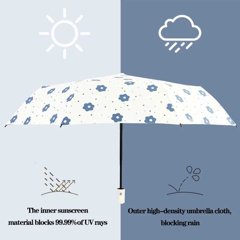 Fashion UmbrellaAutomatic folding umbrellaparasolWomens UmbrellaWind and rain resistanceTravel Foldable PortableM251122