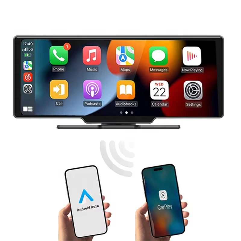 H105F 10.26 Inch 2.5d In-cell IPS Touch Screen Carplay Screen 1080P Dash Camera Car Monitor Caprlay & Android Auto Car Screen