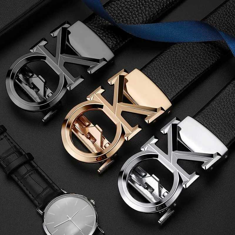 Mens Belt Metal Automatic Buckle Casual Leather Luxury Designer Cowhide Belt Mens Womens Same Style Leather Belt J251122