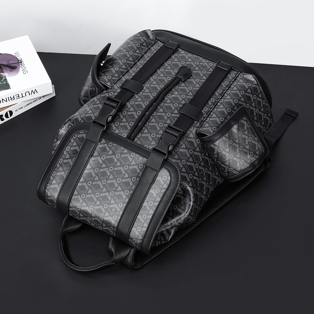 Classic Style New Men'S Business Leisure Backpack Large Capacity Commuting Backpack Business Trip