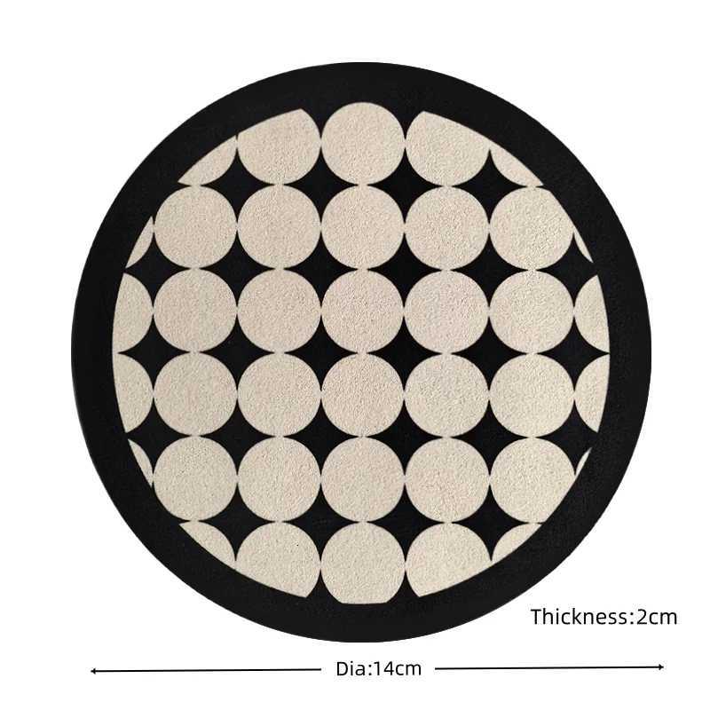 Round Silicone Cup Coasters Set Absorbent Heat Resistant Anti-Slip Insulation Pads for Coffee Tea Mugs C251122