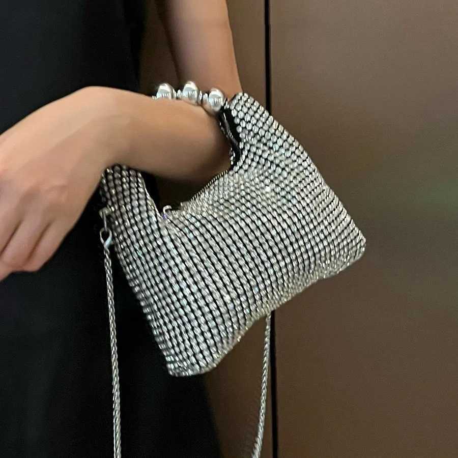 Fashion Steel Ball Handle Tote Bag Exquisite Rhinestone Shoulder Bags Luxury Designer Bags Purses for Women Makeup Handbags Ins K251121