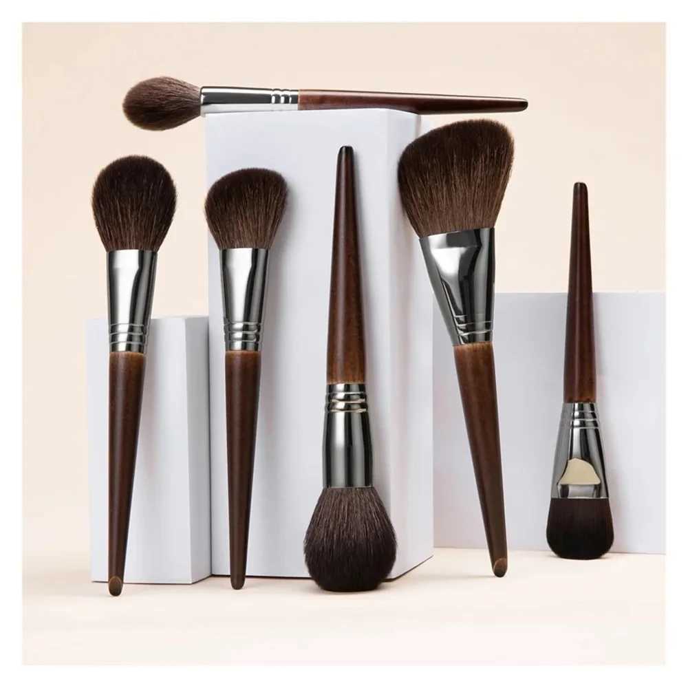 Natural Goat Hair Makeup Brush Set with Case Natural Makeup Brushes Natural Bristle Makeup Brushes C251122