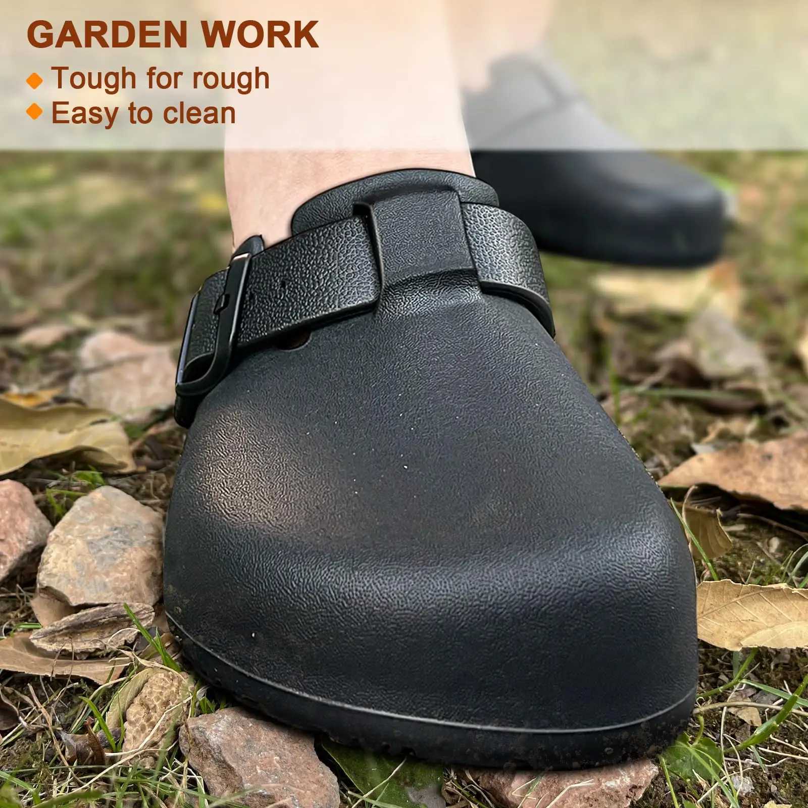 KIDMI Mens Clogs Sliding Block Mens and Womens Non slip Work Shoes Outdoor Waterproof Non slip Kitchen Shoes Cleaning Chef Shoes M250422