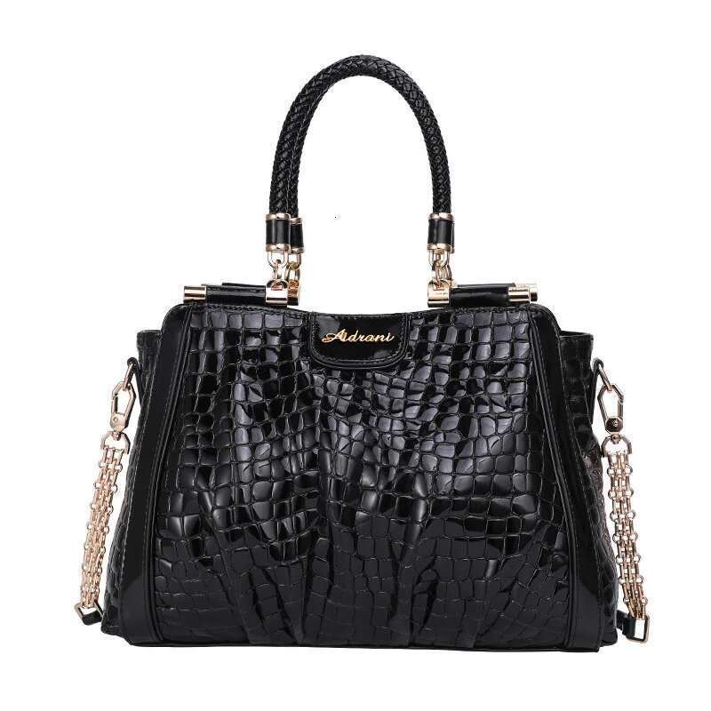 Crocodile Print Top Handle Bag Real Casual Tote Elegant Women Handbags Purses Genuine Leather Bag