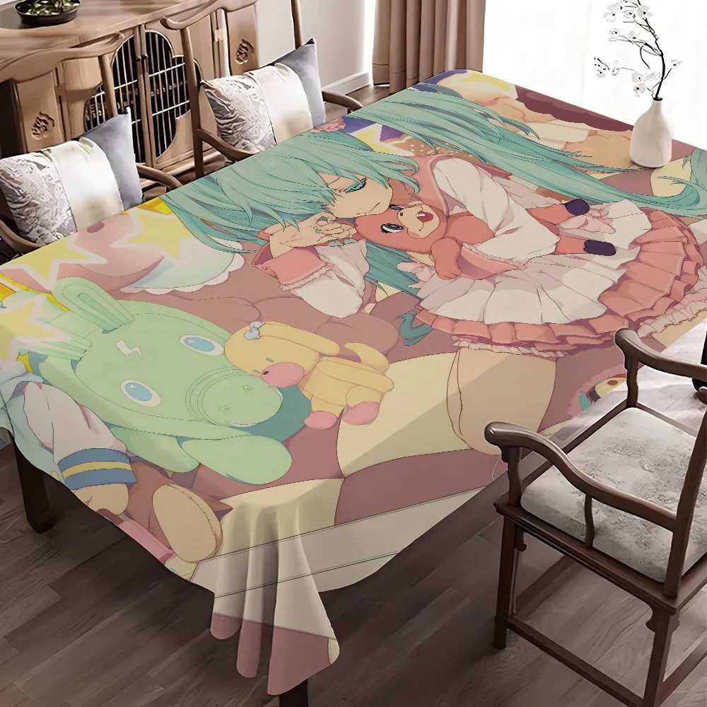 H- Anime Table Cloth Polyester Print Waterproof Oilproof Rectangular Party Table Cover Tablecloth Picnic Mat C251122