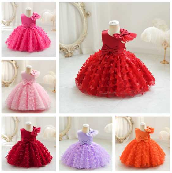 Girl's Dresses CGirls' princess dress, tulle children's dress, 2025 new style girls' middle school puffy dress, birthday and first